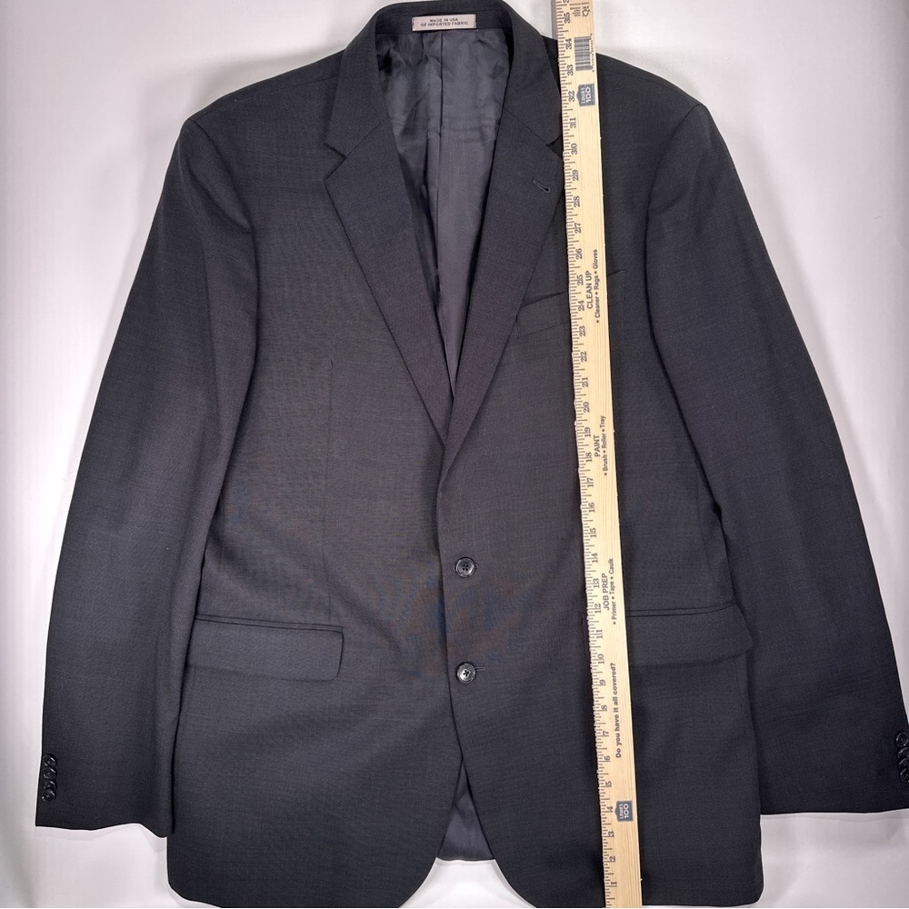 Joseph Abboud Mens Wool Suit Super 100s Gray 46X Long - Picture 9 of 16